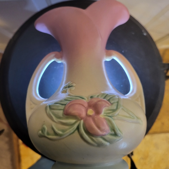 VINTAGE c1940's HULL WILD FLOWER ART POTTERY VASE  with HANDLES - Picture 10 of 10